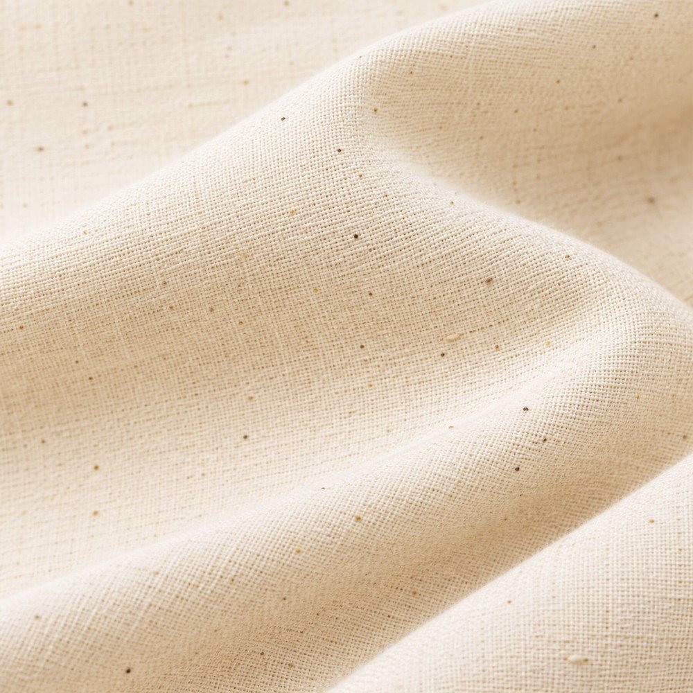 Poplin Satin Cotton Fabric Unbleached Natural Poplin Satin Cotton Fabric Unbleached Natural - (Deco Fabrics)