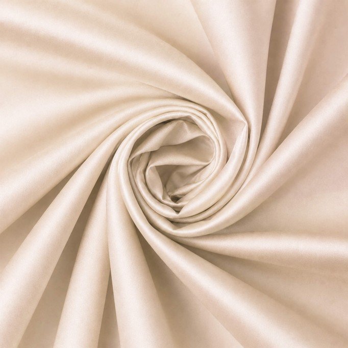 Katoen Satijn Poplin Stof Licht Beige Katoen Satijn Poplin Stof Licht Beige - (Decoratiestoffen)