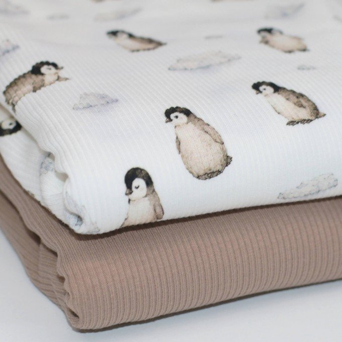Tessuto Jersey Di Cotone Costine - Cuori Di Coriandoli - (Jersey Tessuti)