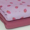 Rib Knit Jersey Fabric - Strawberries Lilac Rib Knit Jersey Fabric - Strawberries Clay Pink - (Jersey Fabrics)