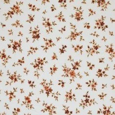 Rippstrick Jersey Stoff - Klassische Blume Braun Bordeaux