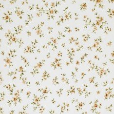 Rib Knit Jersey Fabric - Classic Flower Natural Rib Knit Jersey Fabric - Classic Flower Natural