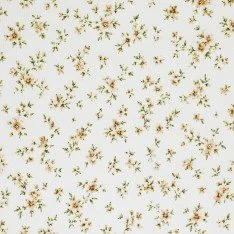 Rippstrick Jersey Stoff - Klassische Blume Naturel