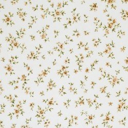 Rib Knit Jersey Fabric - Classic Flower Natural