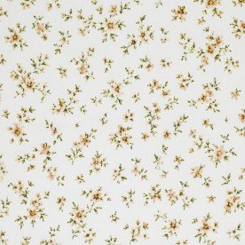 Rippstrick Jersey Stoff - Klassische Blume Naturel