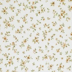 Tessuto Jersey Di Cotone Costine - Fiore Classico Naturel