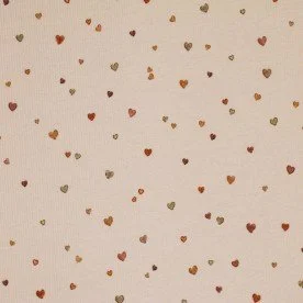 Rib Knit Jersey Fabric - Confetti Hearts Rib Knit Jersey Fabric - Confetti Hearts