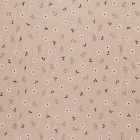 Rippstrick Jersey Stoff - Klein Gänseblümchen Beige Rippstrick Jersey Stoff - Klein Gänseblümchen Beige