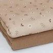 Rippstrick Jersey Stoff - Klein Gänseblümchen Beige - (Jersey Stoffe)