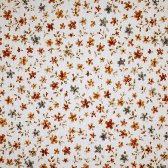 Tessuto Jersey Di Cotone Costine - Cuori Di Coriandoli - (Jersey Tessuti)
