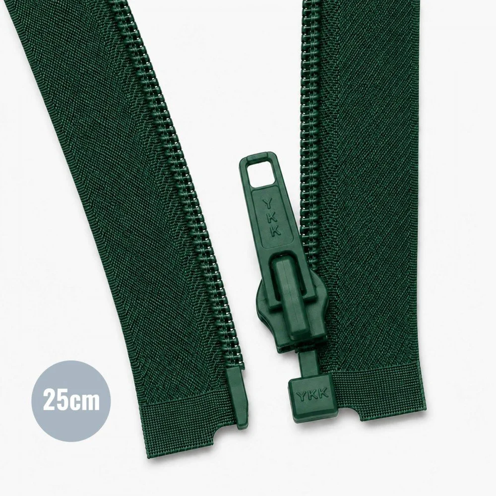 Spiral Lynlås Delbar YKK Mørkegrøn (890) 25CM Nylon