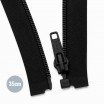 Divisible Spiral Zipper YKK Black (580) 35CM Nylon Divisible Zipper YKK Black 35CM Nylon - (Divisible Nylon Zippers YKK)