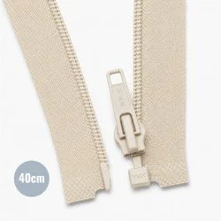 Fermetures Éclair Spirale Séparable Beige (572) 40CM Nylon