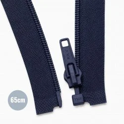Zamki Błyskawiczne Rozdzielczy Spiralne YKK Granatowy (058) 65CM Nylon