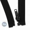 Divisible Spiral Zipper YKK Black (580) 70CM Nylon Divisible Zipper YKK Black 70CM Nylon - (Divisible Nylon Zippers YKK)