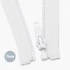 Divisible Spiral Zipper YKK White (501) 75CM Nylon