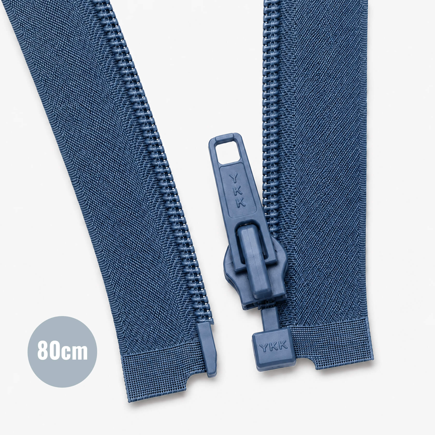 Deelbare Spiraalrits YKK Donker Jeans (398) 80CM Nylon