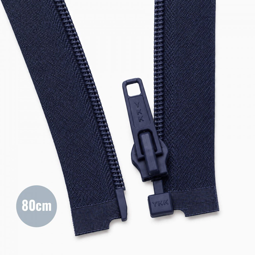 Divisible Spiral Zipper YKK Navy (058) 80CM Nylon Divisible Spiral Zipper YKK Navy (058) 80CM Nylon