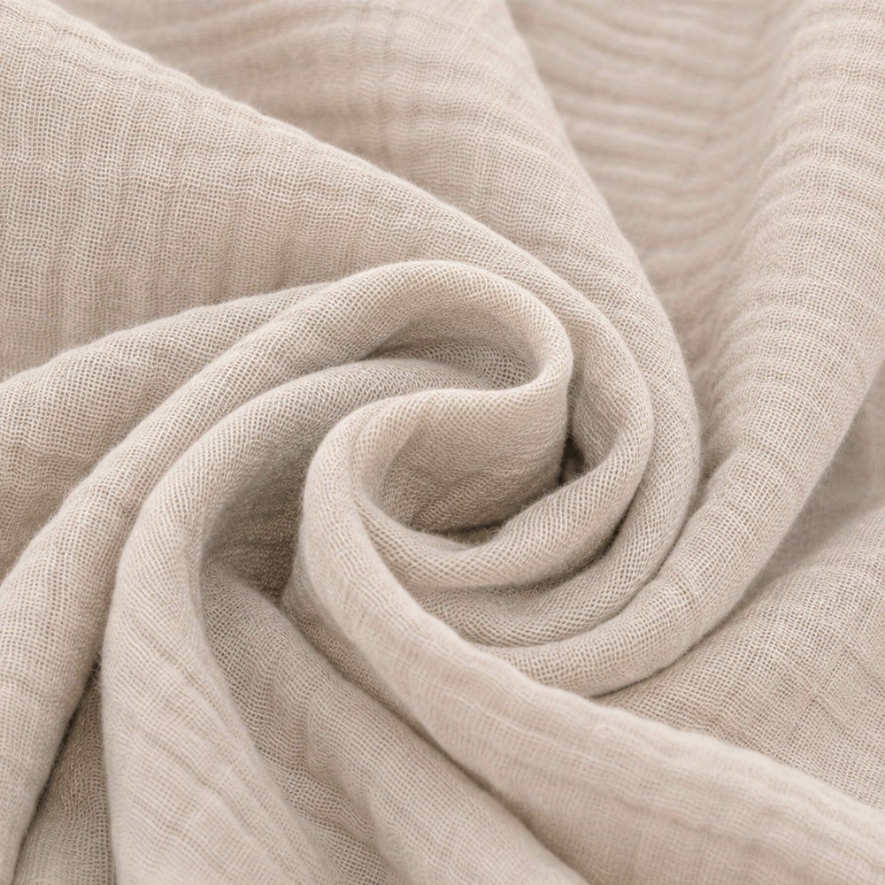 Baby Musselin Stof Lys Beige