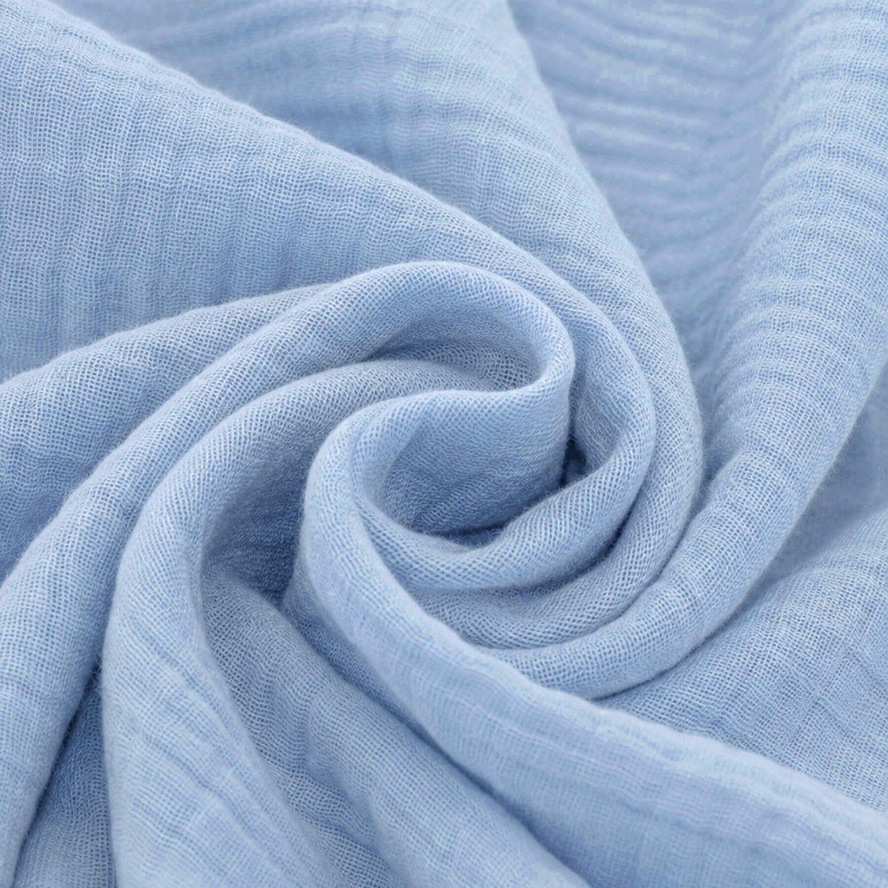 Double Gauze Fabric Light Blue Double Gauze Fabric Light Blue