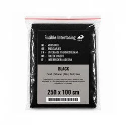 Bügelvlies Pack Schwarz 2,50 x 1 Meter
