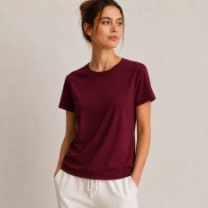 Interlock Jersey Katoen Bordeaux Interlock Jersey Katoen Bordeaux