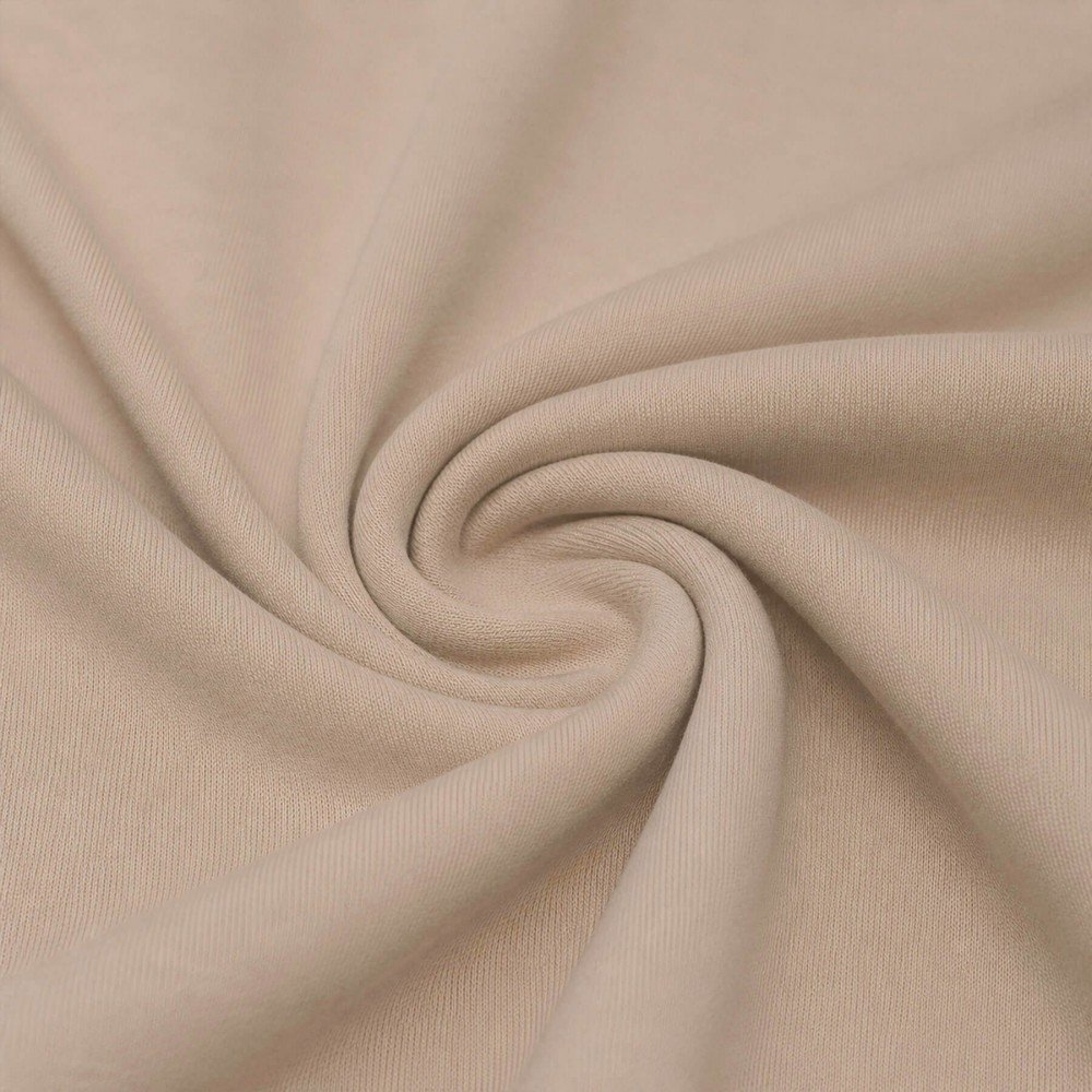 Interlock Jersey 100% Bomuld Mørk Beige