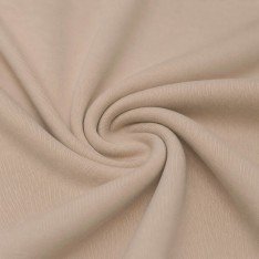 Tissu Interlock 100% Coton Beige Foncé