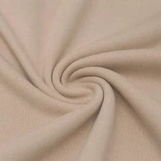 Tissu Interlock 100% Coton Beige Foncé