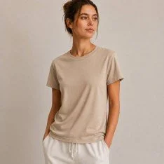 Interlockjersey 100% Cotton Dark Beige