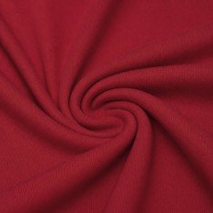 Tissu Interlock 100% Coton Rouge Foncé