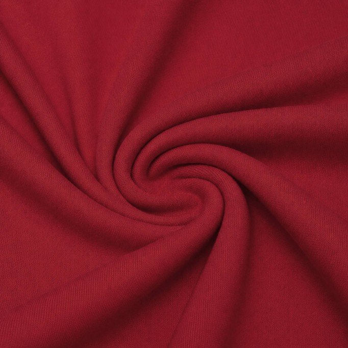 Tissu Interlock 100% Coton Rouge Foncé Tissu Interlock 100% Coton Rouge - (Tissu Interlock 100% Coton)