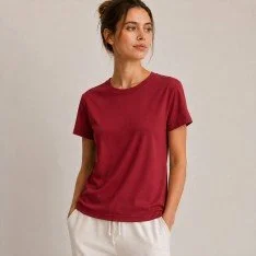 Interlockjersey 100% Cotton Dark Red