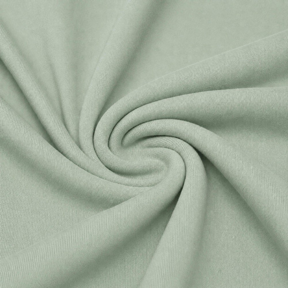 Interlock Jersey 100% Bomuld Dusty Grøn
