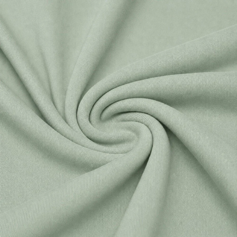 Interlock Jersey Katoen Dusty Groen