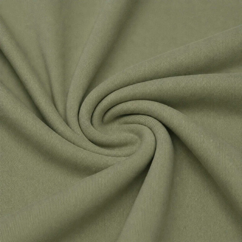 Interlock Jersey Katoen Olijf