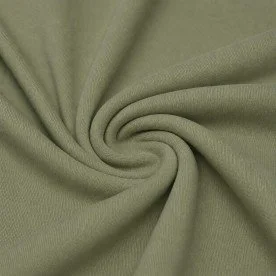 Tissu Interlock 100% Coton Olive