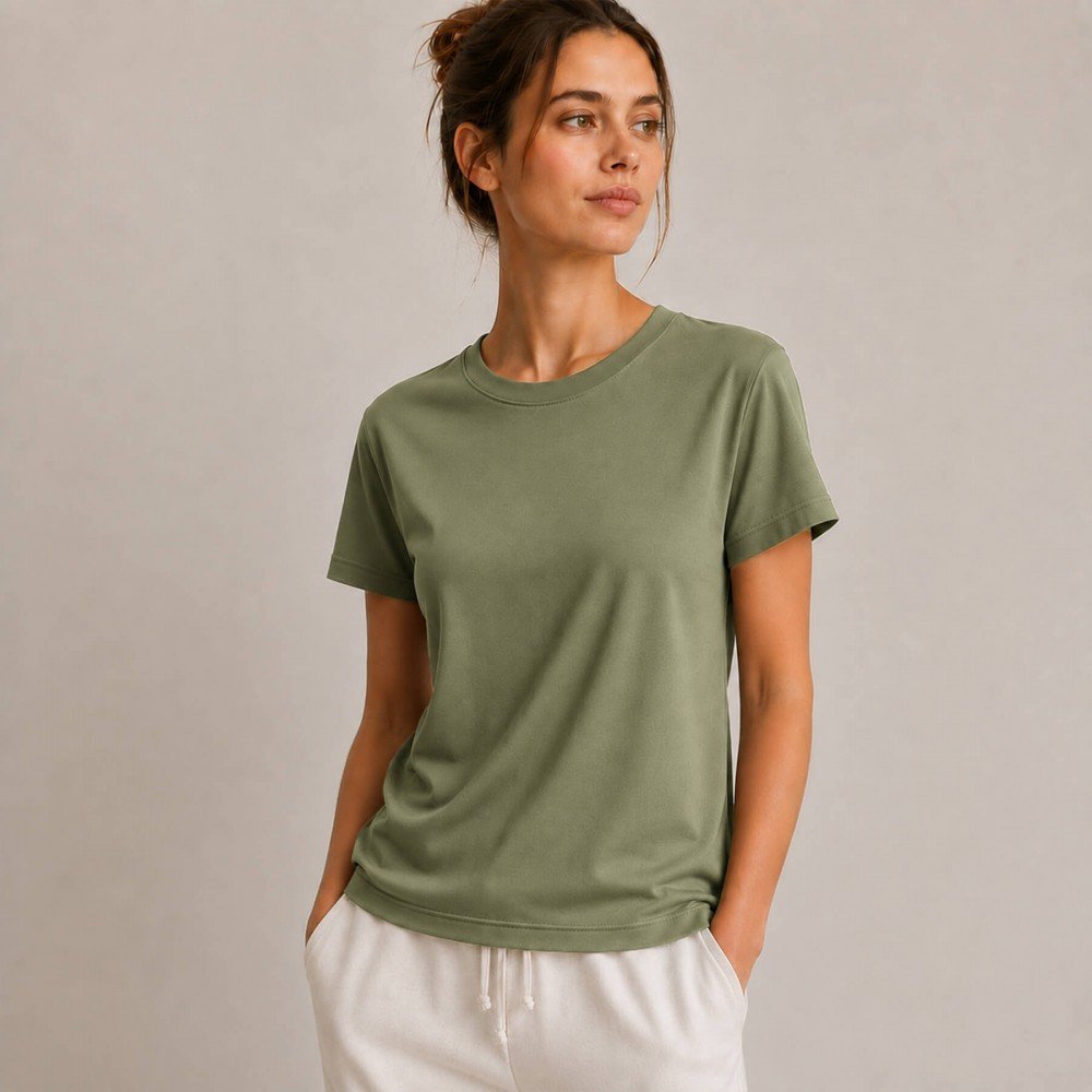 Interlock Jersey 100% Bomuld Oliven