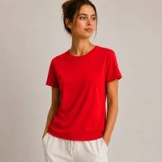 Interlockjersey 100% Cotton Red