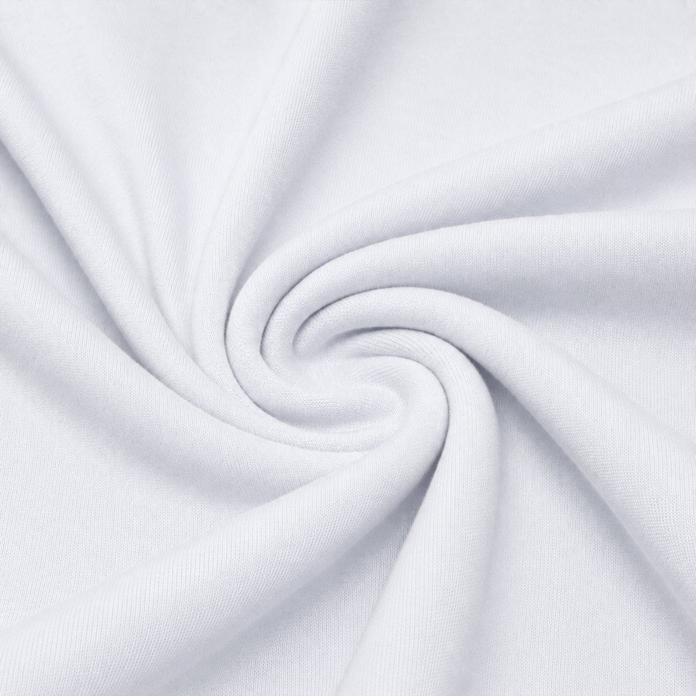 Interlock Jersey 100% Bomuld Hvid