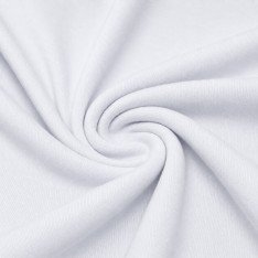 Interlock Jersey 100% Bomuld Hvid