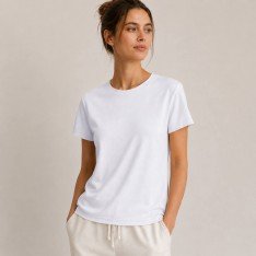 Tissu Interlock 100% Coton Blanc Tissu Interlock 100% Coton Blanc