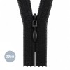 Zamek Błyskawiczny Kryty Czarny (580) YKK 20CM Nierozdzielcze