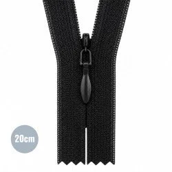 Invisible Zipper Black (580) YKK 20CM Not Divisible Invisible Zipper Black (580) YKK 20CM Not Divisible