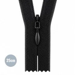 Invisible Zipper Black (580) YKK 25CM Not Divisible