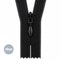Zamek Błyskawiczny Kryty Czarny (580) YKK 40CM Nierozdzielcze Zamek Błyskawiczny Kryty Czarny (580) YKK 40CM Nierozdzielcze