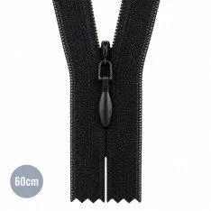 Invisible Zipper Black (580) YKK 60CM Not Divisible Invisible Zipper Black (580) YKK 60CM Not Divisible