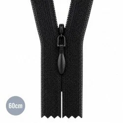 Invisible Zipper Black (580) YKK 60CM Not Divisible Invisible Zipper Black (580) YKK 60CM Not Divisible