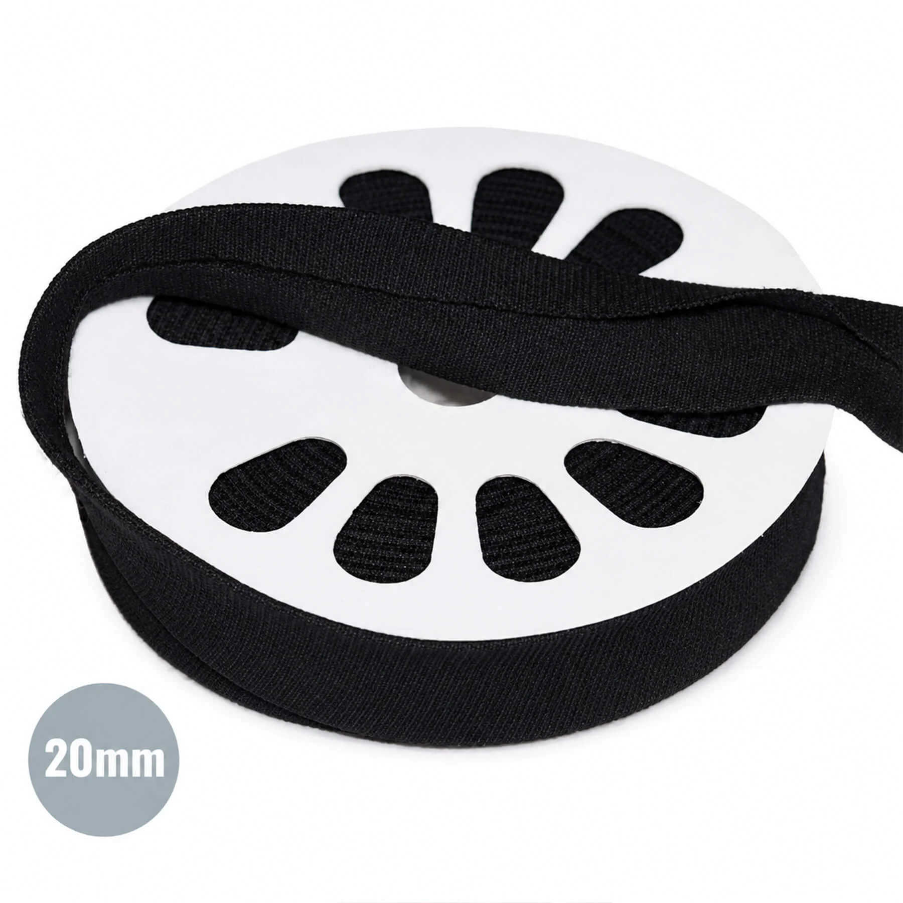 Trico Biaisband Zwart 20mm