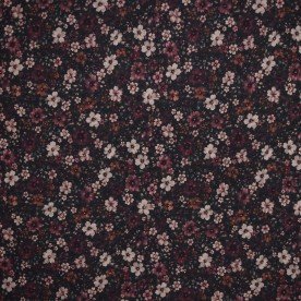 Baumwolljersey Digital - Dunkle Blume
